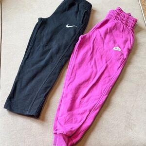 Nike Kids Sweatpants - Black and Pink